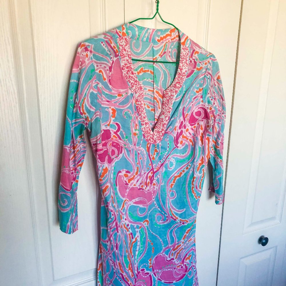 Lilly Pulitzer XS beaded swimsuit cover up